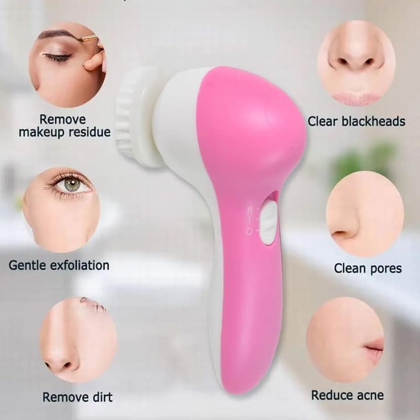 Lifeori Electric Facial Cleansing Brush | Soft Bristle Face Cleaning Brush | Battery Operated Facial Massager | Deep Pore Cleanser view 4