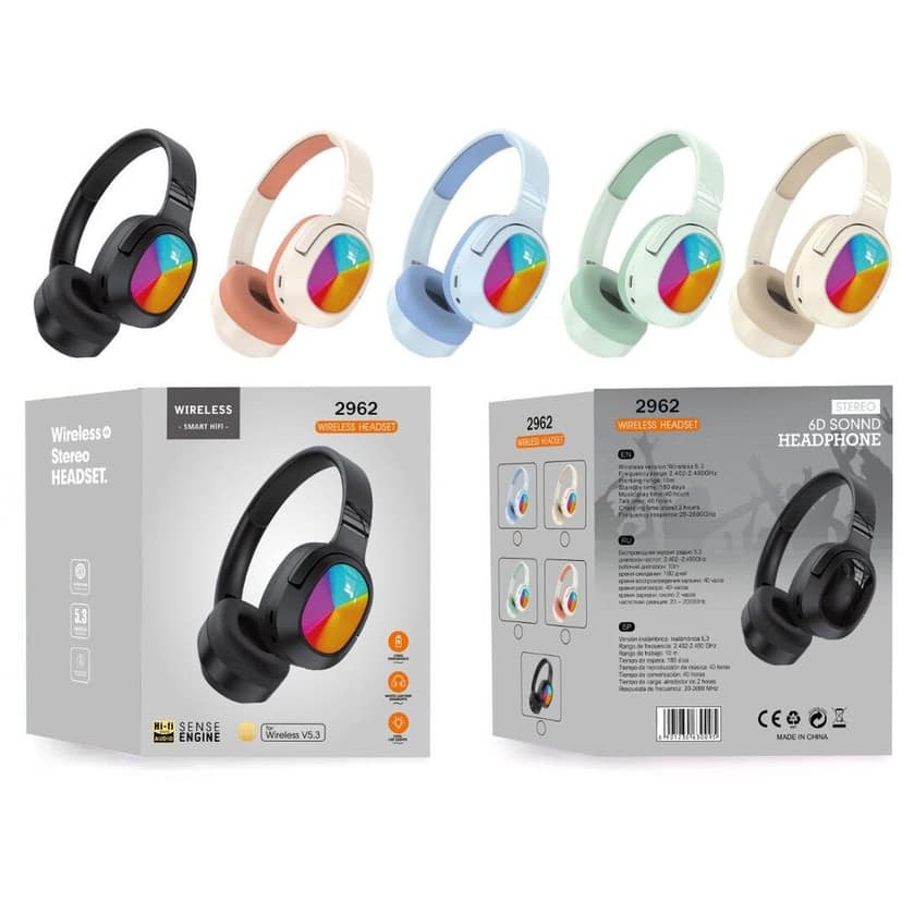 2962 - WIRELESS HEADPHONES (Random Color) view 2