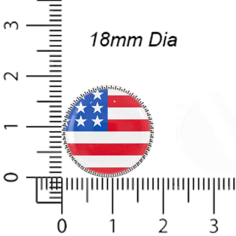 The Smart Buttons - Shirt Button Cover Cufflinks for Men - U.S.A. Flag Style view 6