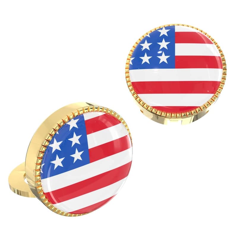 The Smart Buttons - Shirt Button Cover Cufflinks for Men - U.S.A. Flag Style view 8