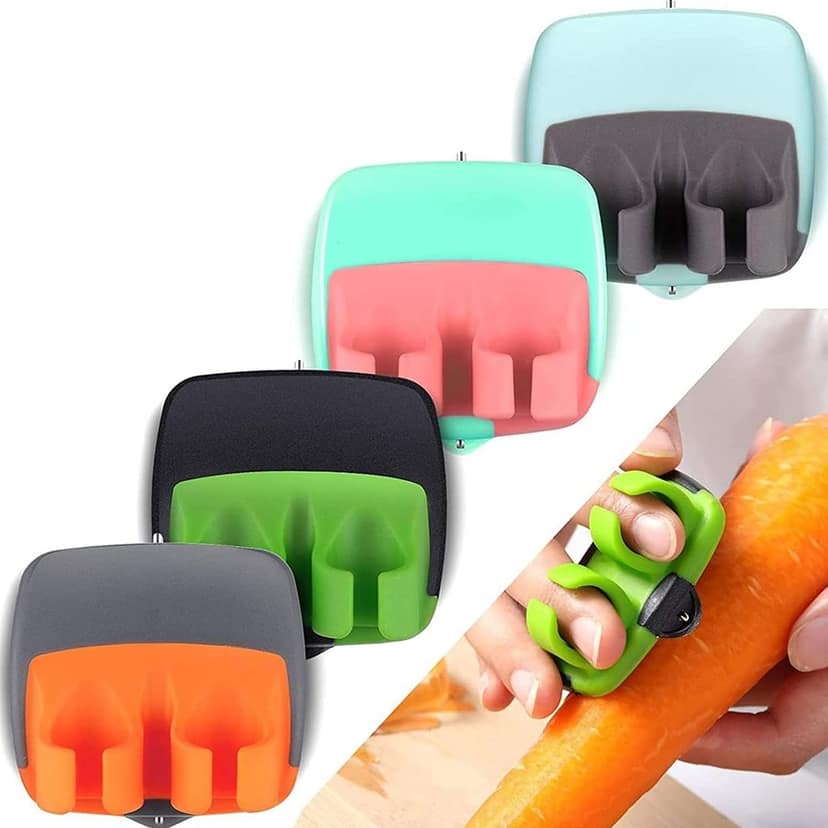 DHRUVINSRI Hand Palm Peeler Fruit Hand Vegetable Peeler Potato with Rubber Finger Grip Kitchen Cooking Tool Cucumber view 4
