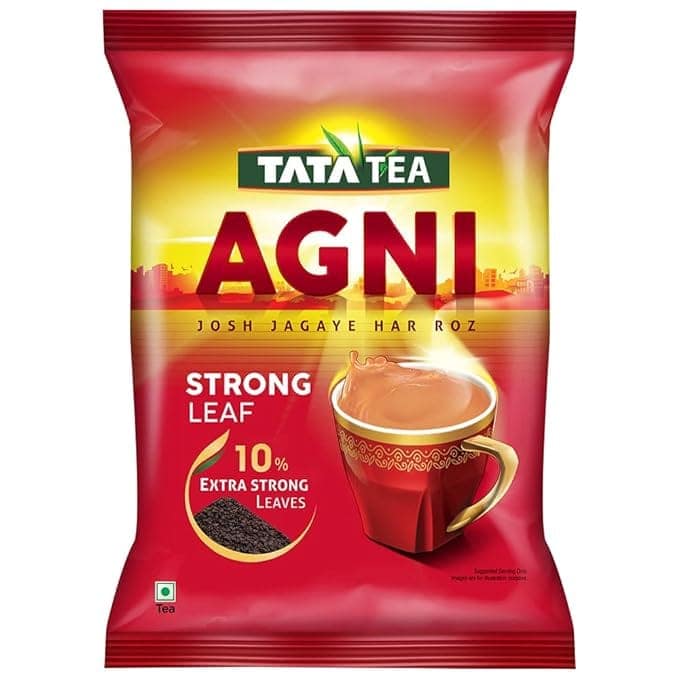 Tata Tea Agni | Strong chai With 10% Extra Strong Leaves | Black Tea | 1 kg pack + Green Elaichi 25 gm view 2
