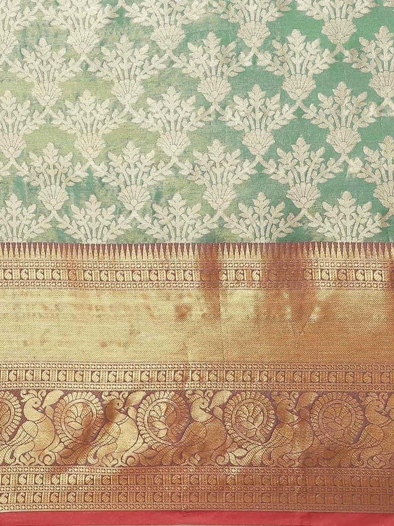 Women's Brocade Soft Silk Zari Woven Saree With Unstiched Blouse Piece view 3