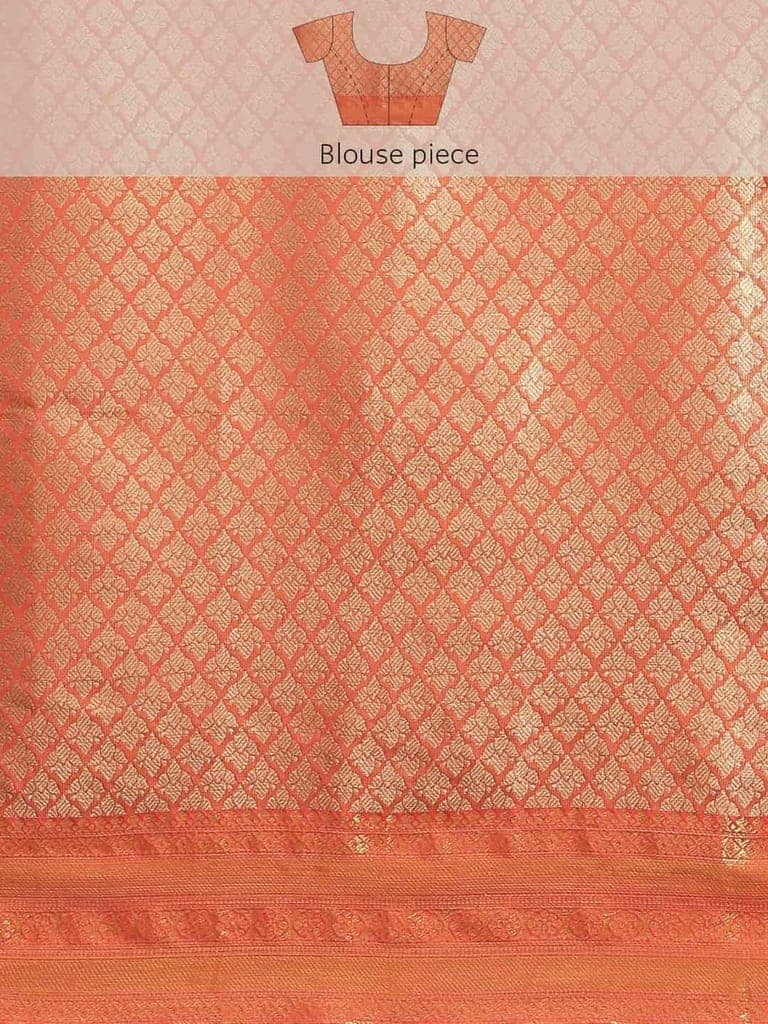 Women's Brocade Soft Silk Zari Woven Saree With Unstiched Blouse Piece view 7
