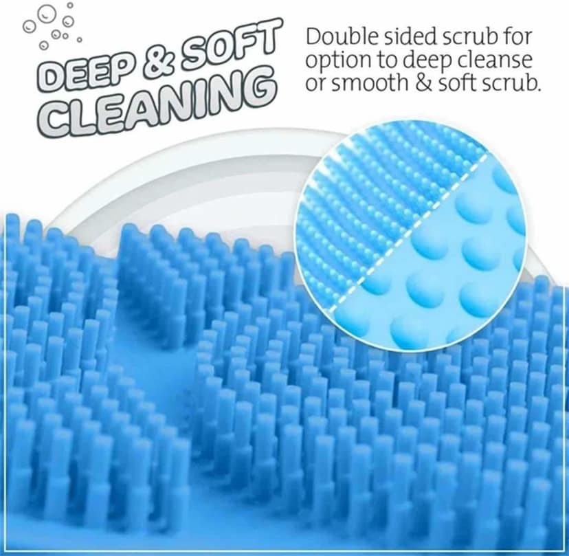 Long Silicone Body Scrubber for Shower, Exfoliating Back Scrubber for Men and Women view 4