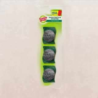 Scotch Brite Stainless Steel Scrub and Pads - Pack of 3