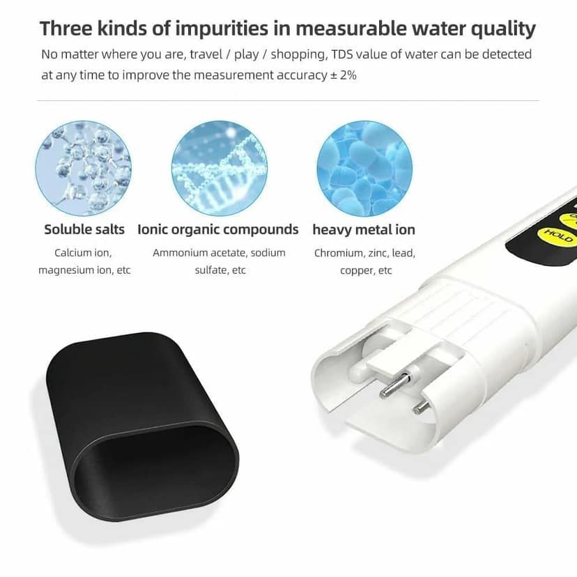 TDS2 Digital TDS Meter for Water Testing – Measure Total Dissolved Solids view 4