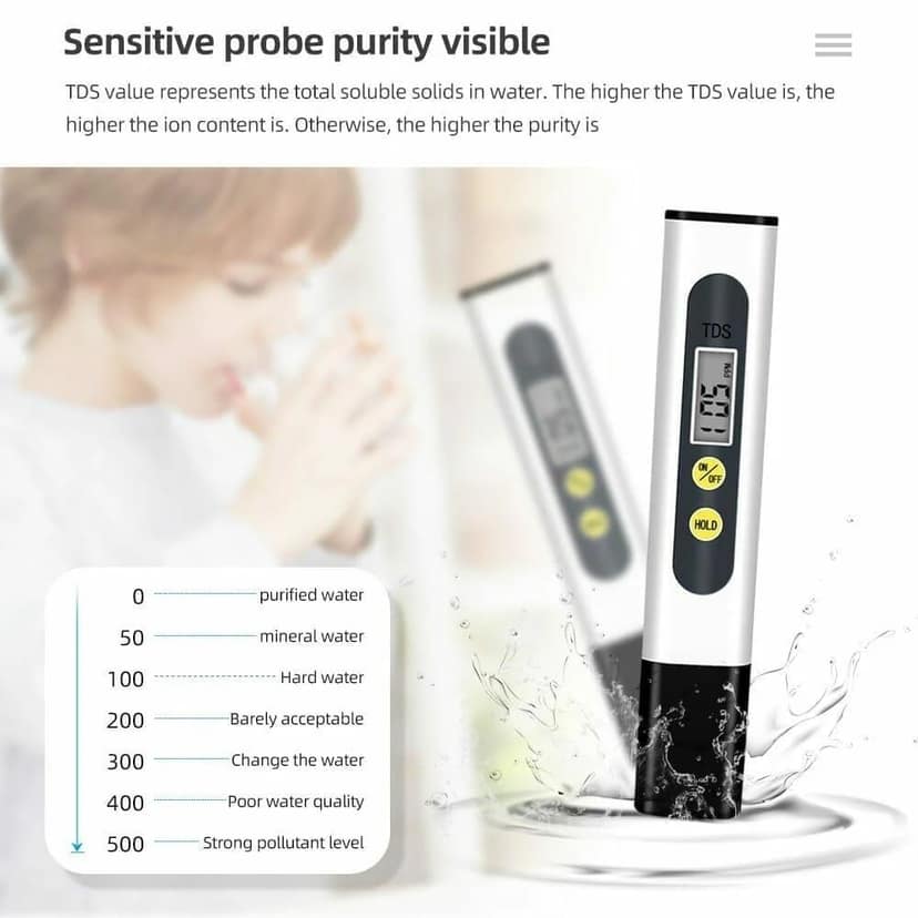 TDS2 Digital TDS Meter for Water Testing – Measure Total Dissolved Solids view 5