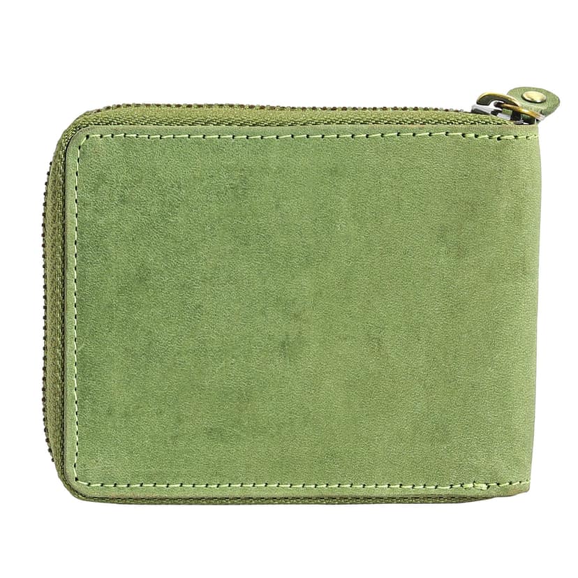 Vital King Men Trendy, Formal Green Genuine Leather RFID Wallet (7 Card Slots) view 5
