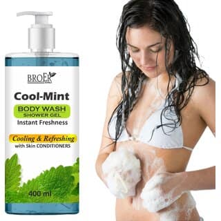 Broer Cool Mint Body Wash - Instant Freshness, Mint Infused, Anti-Sweat Energizing (400 ml)