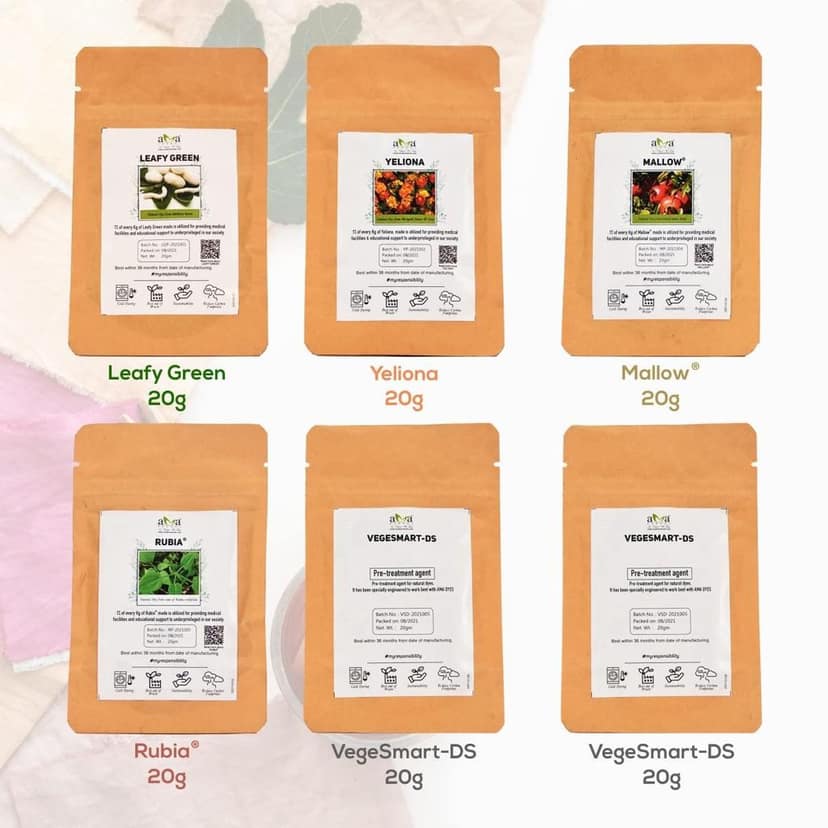 AMA DYES DIY Dyeing kit (20gx6 Dyes Pouches) - Color Your Garments Itself view 3