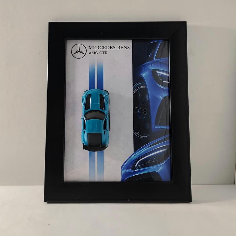 Mercedes-Benz AMG GTR Die Cast Car Frame view 3