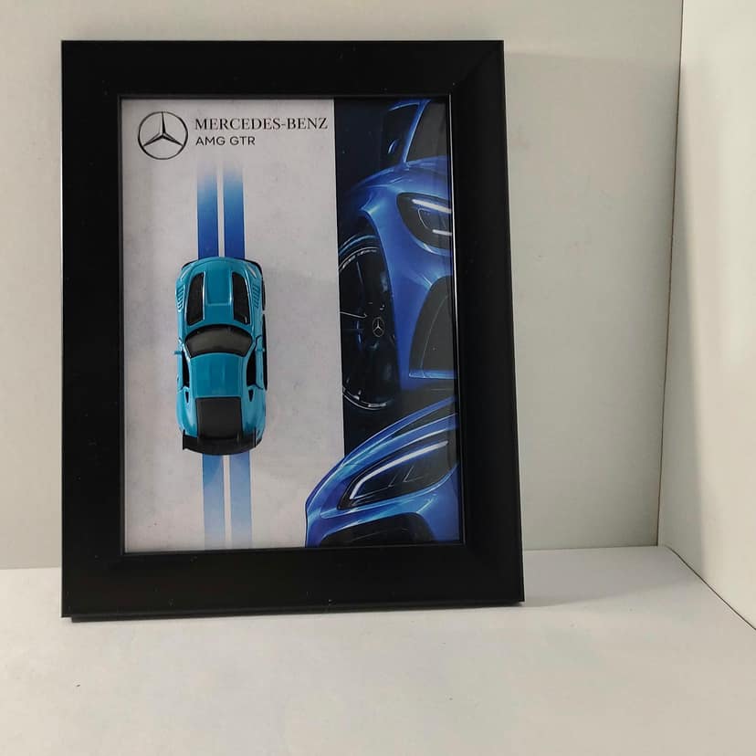Mercedes-Benz AMG GTR Die Cast Car Frame view 4
