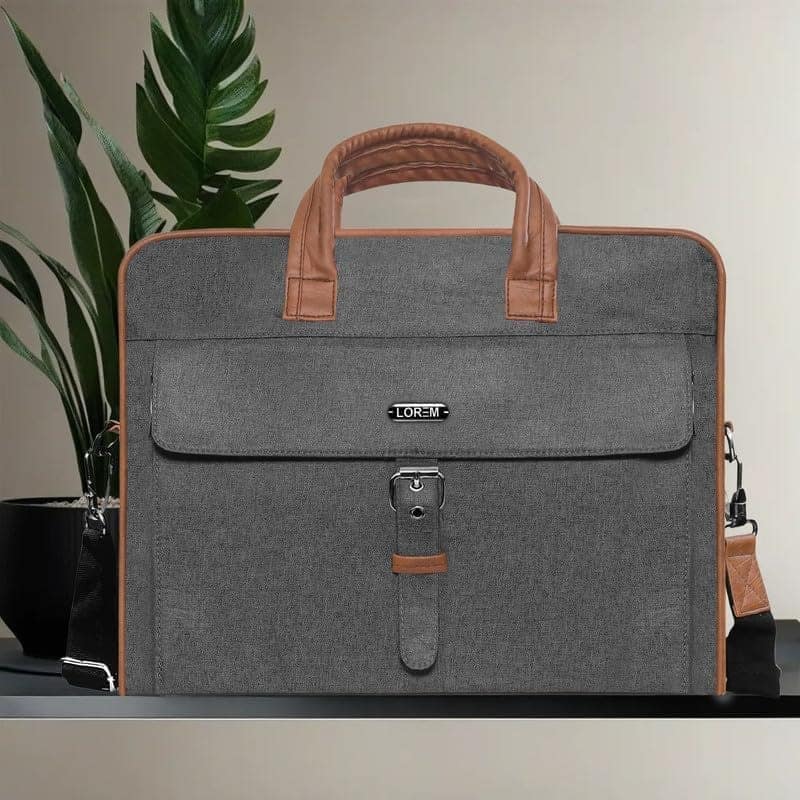 LOREM 10L Faux Leather Messenger Bag For Men-UF view 2