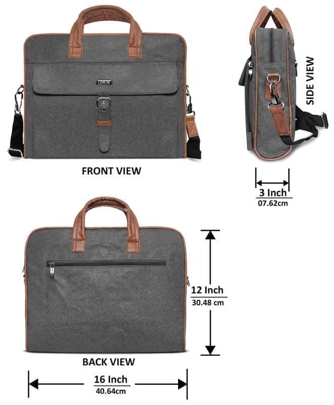 LOREM 10L Faux Leather Messenger Bag For Men-UF view 3