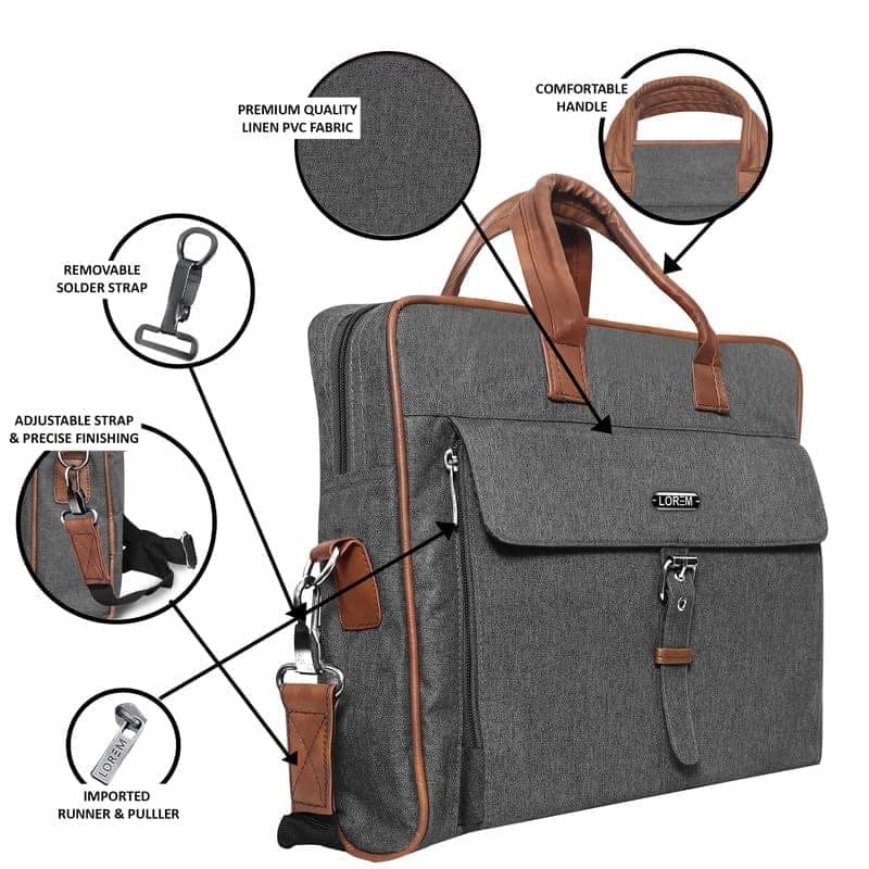 LOREM 10L Faux Leather Messenger Bag For Men-UF view 4