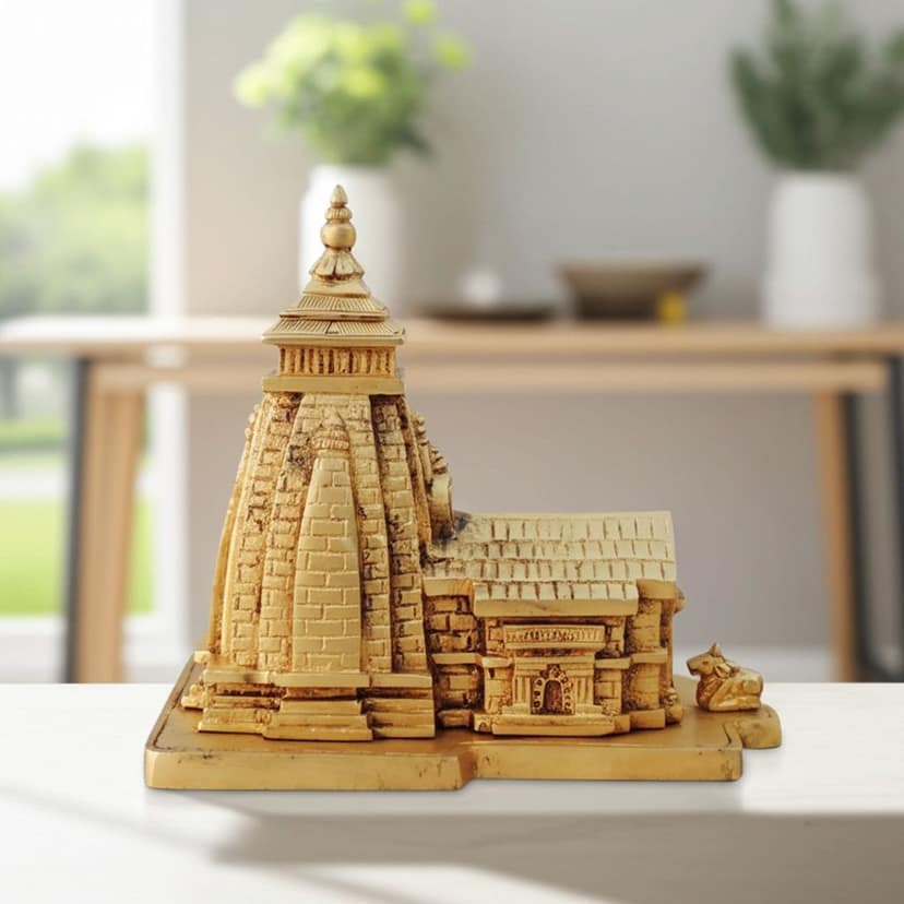 Brass Showpiece Kedarnath Mandir Model Temple (BSMAS1466 C) view 2