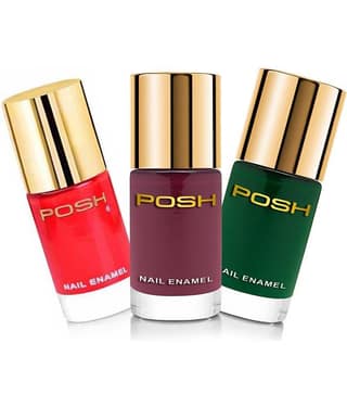 Posh - Multi Glossy Nail Polish ( Pack of 3 )