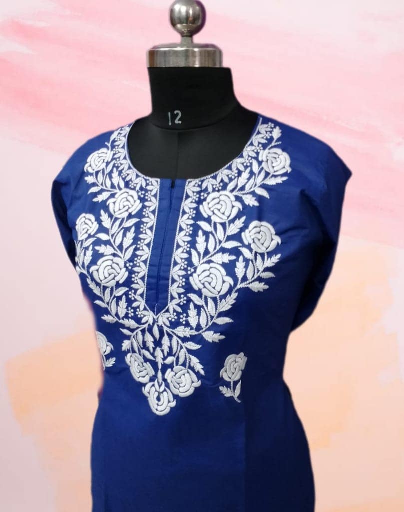 SHORT BLUE COTTON KURTI view 3