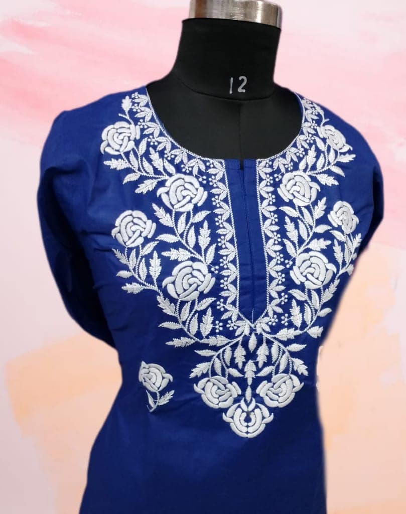 SHORT BLUE COTTON KURTI view 4