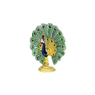 Metal Peacock Dancing Showpiece Figurine Multicolours Home Decor Showpiece.