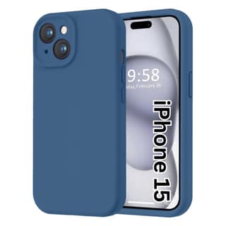 V3Deals Silicone Back Cover Case Compatible for iPhone15, Full Body Protection with Camera and Screen Protection, Military Grade Shockproof, 3.0mm Thickness