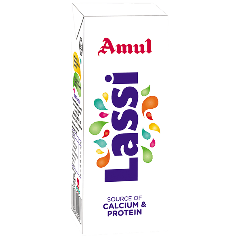 Amul Lassi - Rose Flavour, Source Of Calcium & Protein, 200 Ml Carton