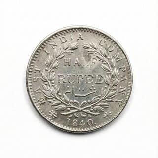 Half Rupee 1911 King George V, British India old Silver-plated Coin Collection