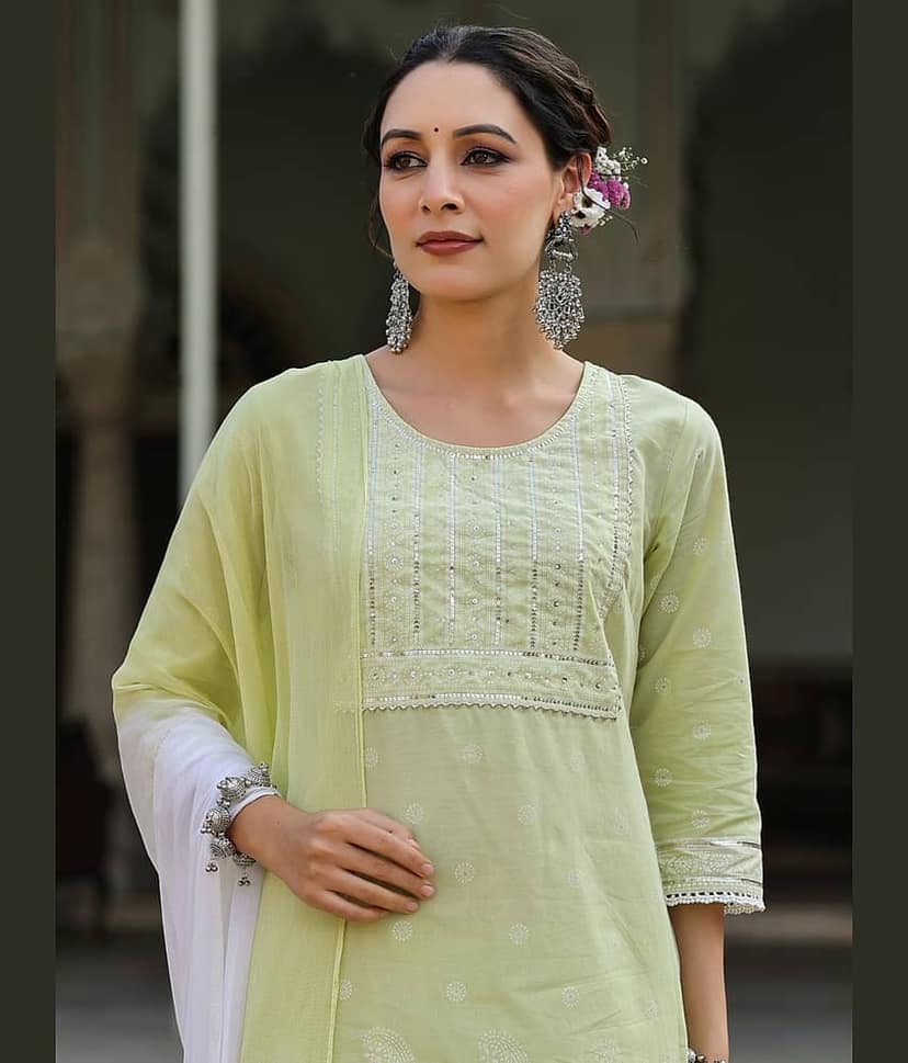 Juniper - Pink Straight Cotton Blend Women's Stitched Salwar Suit ( Pack of 1 ) view 2