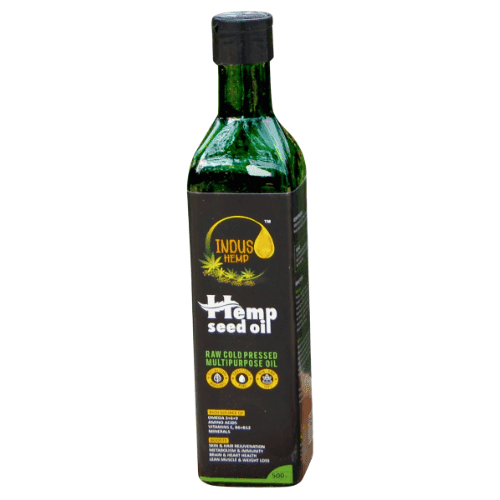 INDUS HEMP - Hemp Seed Oil | Raw Cold Pressed | Omegas 3, 6 & 9 | 100 ml | Amino Acids | Loaded with Antioxidants