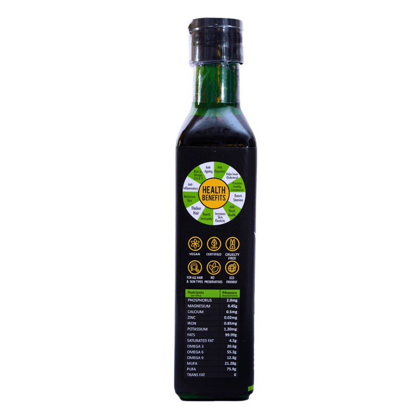 INDUS HEMP - Hemp Seed Oil | Raw Cold Pressed | Omegas 3, 6 & 9 | 100 ml | Amino Acids | Loaded with Antioxidants view 3