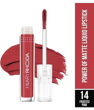 Hilary Rhoda Power Of Matte Liquid Lipstick ,Long Lasting & Smudge Proof - 3ml (Frosted Pink)