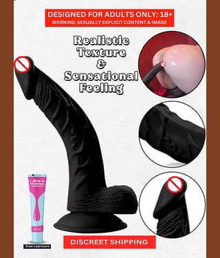 5 inch Dildo with Strong Suction Cup | Flexible Anal and Pussy G- Spot Dildo by Naughty Nights for Female with Free Lube