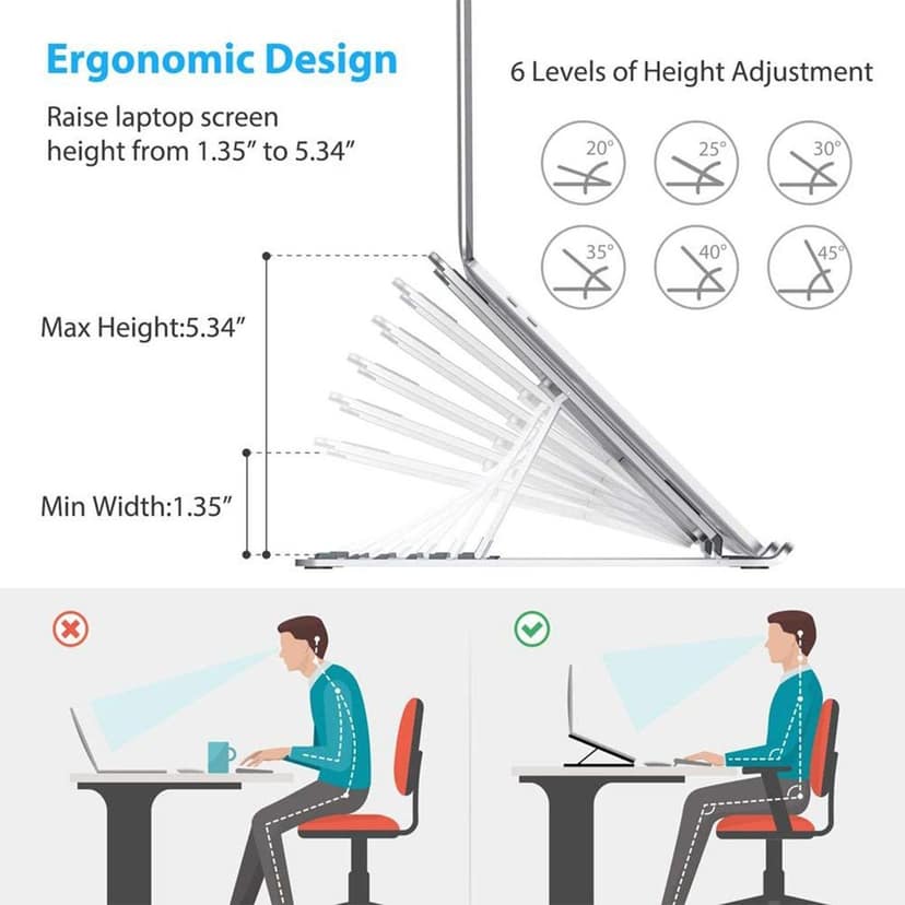 Adjustable, Portable & Foldable Laptop Stand – Compact and Convenient for Easy Use view 6