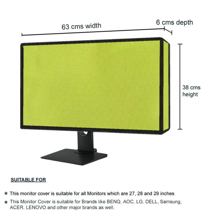 PalaP Super Premium Dust Proof Monitor Cover for MSIOPTIX 27 inches Monitor (Green) view 3