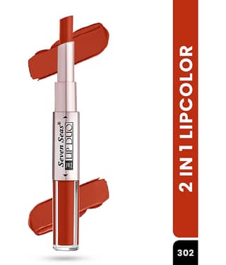 Seven Seas 2in1 Full Coverage Comfortable Lipstick + Liquid Lipstick (Plum)