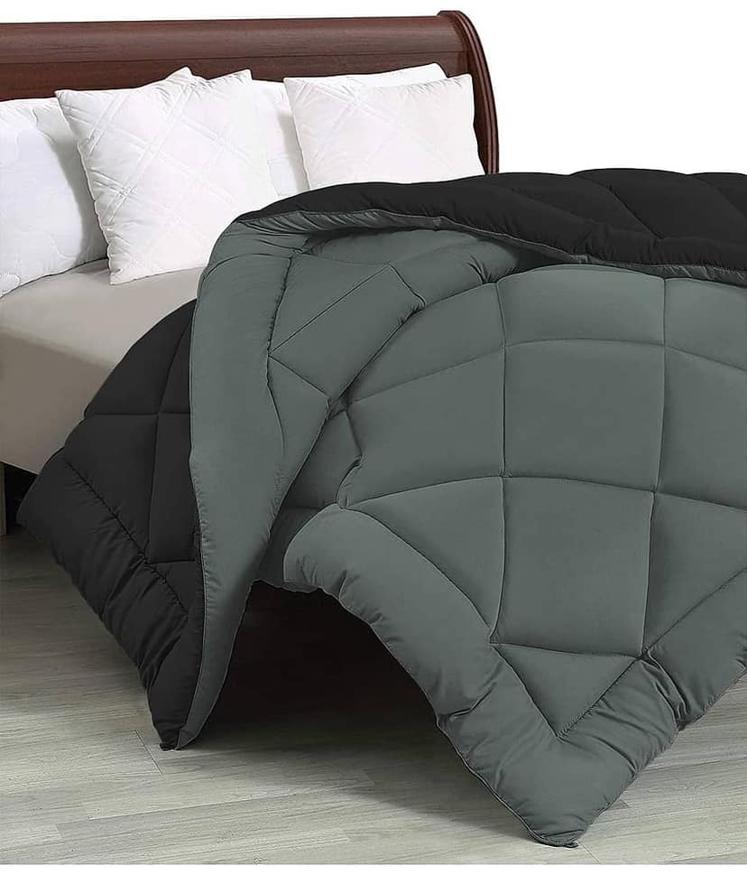 GURU SALES Microfiber Floral Single Size Comforter ( 152 x 228 cm ) - Black ( Pack of 1 ) view 2