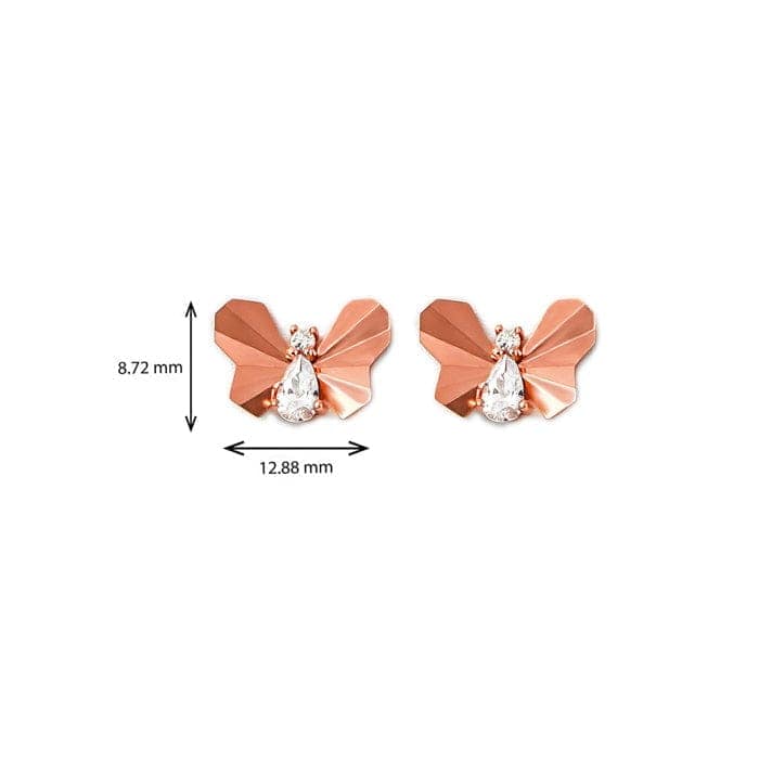 Rose Gold Social Butterfly Earrings view 4