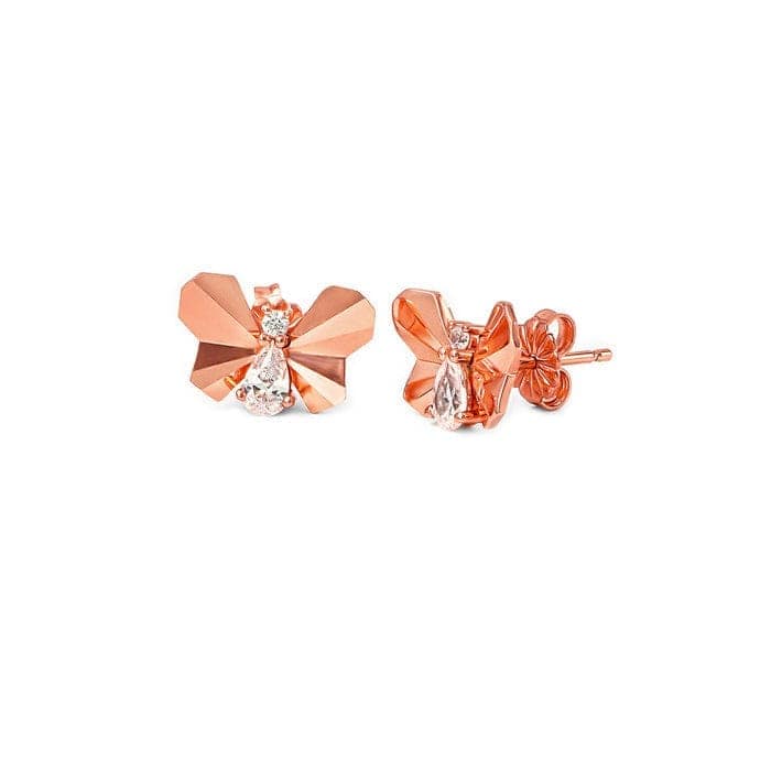 Rose Gold Social Butterfly Earrings view 5