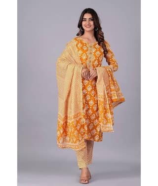 AAYUFAB Rayon Printed Kurti With Pants Women's Stitched Salwar Suit - Pink ( Pack of 1 )