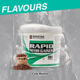 SPARTAN SPORT SCIENCES Rapid Mass Gainer | Muscle Mass & Weight Gainer Powder with Highest Protein and Carbohydrates with Added Multivitamins & Minerals for Men & Women