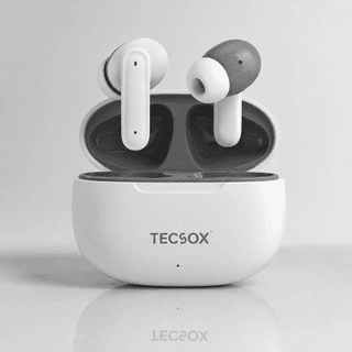 TecSox Pulse 611 Bluetooth Earbuds | Bluetooth 5.3 | 30Hr Play Time | Deep Bass Airpods TecSox Pulse 611 Bluetooth Earbuds | Bluetooth 5.3 | 30Hr Play Time | Deep Bass Airpods - White