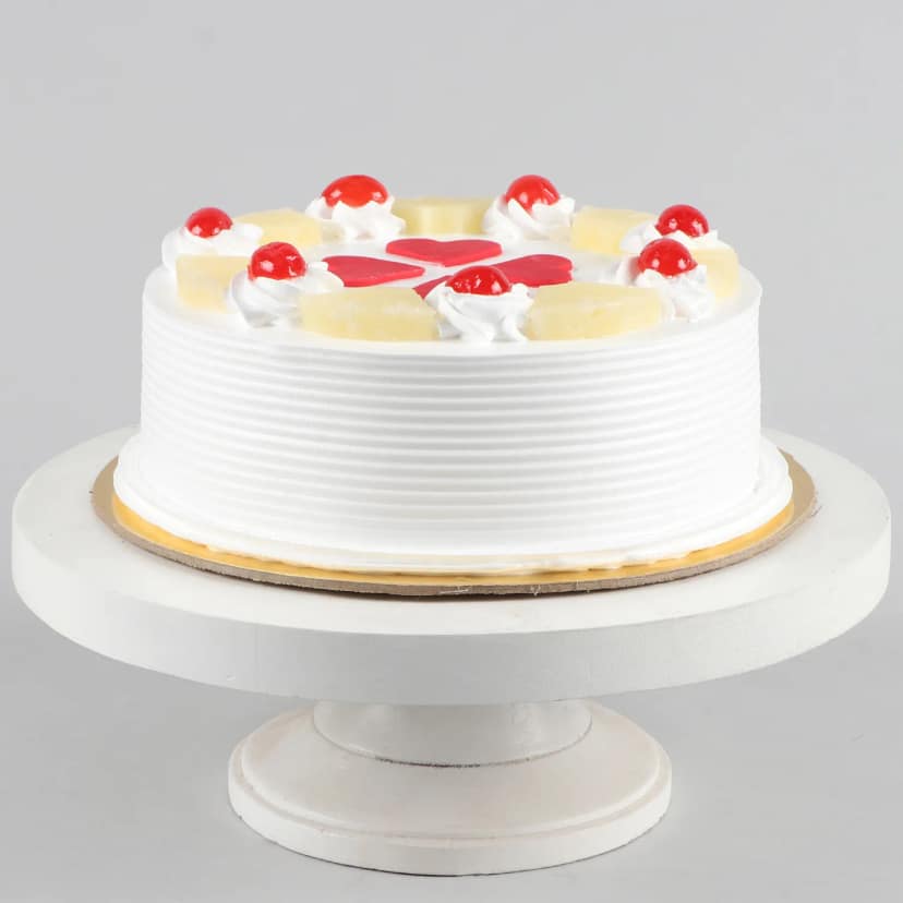Pineapple With Hearts Cake Half Kg view 3
