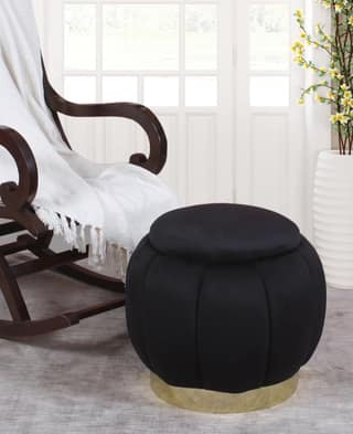 Shadowkart Pouffes Sitting Stool for Living Room, Make up Table Mudda Puffy Wooden Ottoman Stools, Pouffe Footstool, Poof for Room Decoration & Dressing Table, 16x16x18 Inch