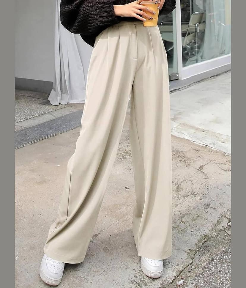 kotty Women Lycra Korean Trousers ( Beige ) view 2