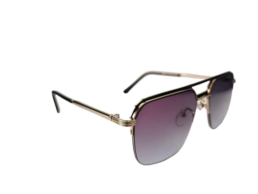 MD Style UV Protected Full Rim Square Vintage Metal Frame Sunglasses/Unisex Sunglasses view 3