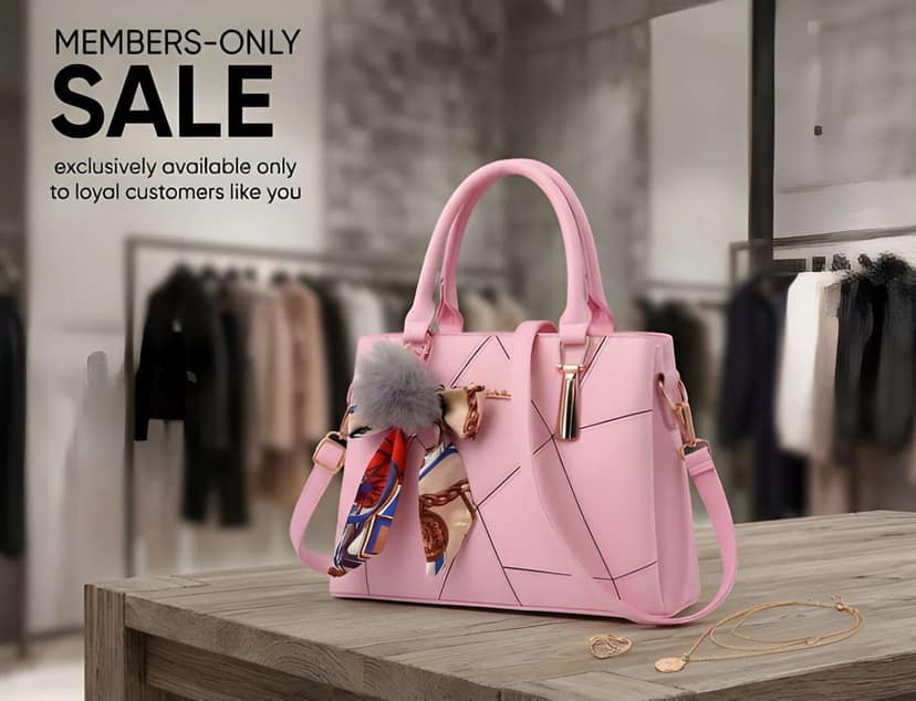 Women's Premium PU Leather Tote Handbag with Sling Strap, Scarf & Pom Pom Charm | Elegant Shoulder Bag for Office, College & Daily Use (Heavy Quality) view 5