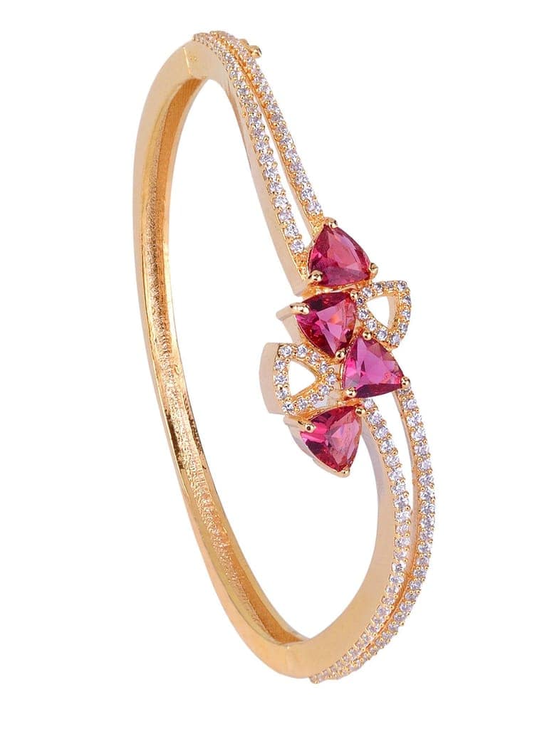 Gold plated Ruby AD studded handcrafted Bracelet for Women & Girls view 2