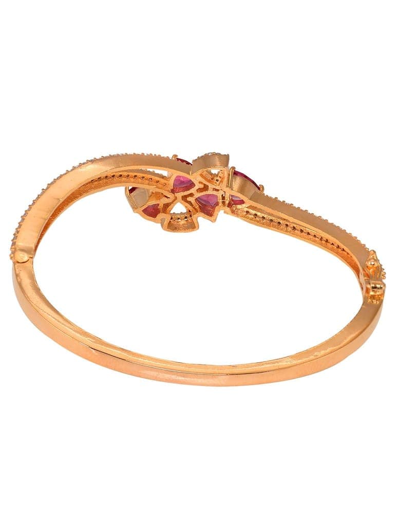 Gold plated Ruby AD studded handcrafted Bracelet for Women & Girls view 7