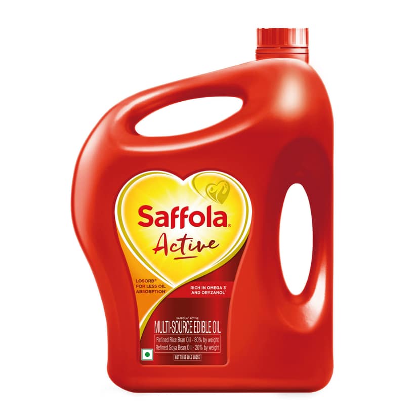 Saffola Active | Rich in Omega 3 & Oryzanol | Edible Oil Jar